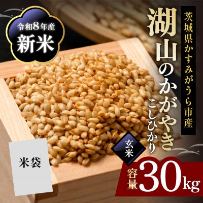 令和8年 新米 コシヒカリ 玄米30kg 湖山のかがやき | こしひかり お米 茨城県かすみがうら市
