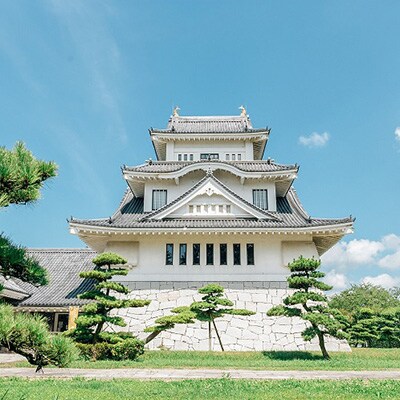 「伊藤幾久造 歴史画」御城印帳(緑)と「笠松城」御城印のセット　かすみがうら市歴史博物館招待券5枚付