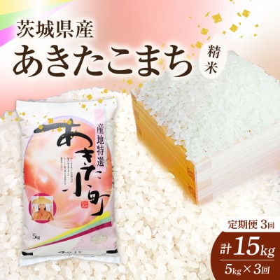 【毎月定期便】【3回定期便】あきたこまち 精米 5kg 全3回