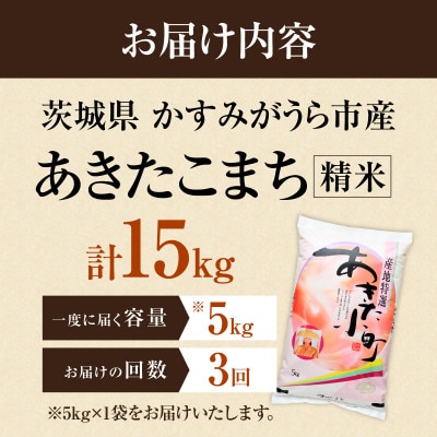 【毎月定期便】【3回定期便】あきたこまち 精米 5kg 全3回