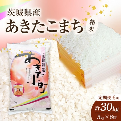 【毎月定期便】【6回定期便】あきたこまち 精米 5kg全6回