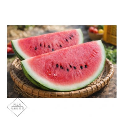 【阿見町共通返礼品】茨城県阿見町産大玉すいか(羅王ザ・スイート)2L(1玉)1箱7.5kg