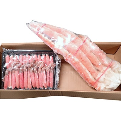  本タラバガニ1.8～2kg、生ずわいポーション500g D-14054