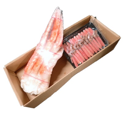 本タラバガニ1.8～2kg、生ずわいポーション500g D-28052