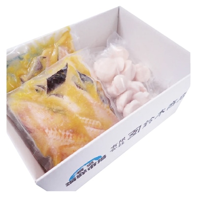 根室海鮮市場＜直送＞刺身用ほたて貝柱200g・銀だら西京漬け6切(3切×2P) A-28207
