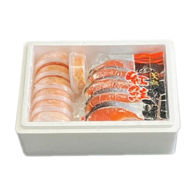 いくら醤油漬け100g×7P、紅鮭5切×7P D-70021