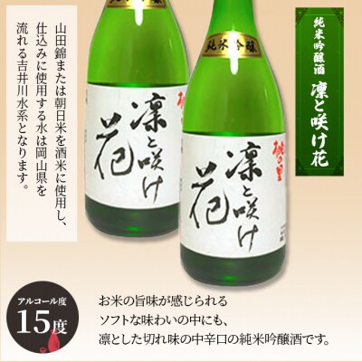 赤磐酒造 純米吟醸酒 凛と咲け花 720ml×2本 お酒 日本酒 [NO5765-0744]