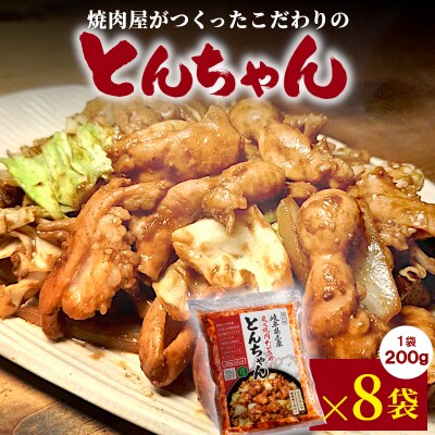 焼肉屋がつくったこだわりの とんちゃん 200g×8袋 炭火焼肉たつみや