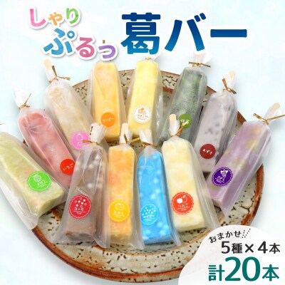 和菓子工房 葛バー くずバー 溶けないアイス くずアイス 5種 計20本 松栄堂