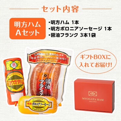 明方ハム 詰め合わせ Aセット 国産 JAめぐみの