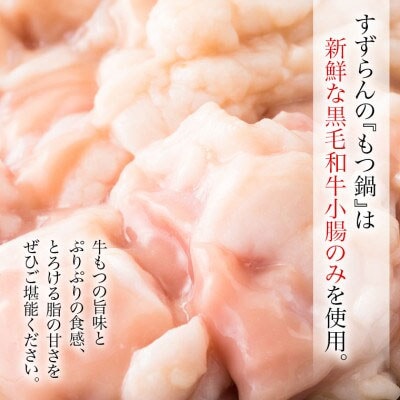 黒毛和牛 もつ鍋 セット 牛もつ 500g(2~3人前 x 2回分) [AU089ya]