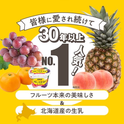 函館市 フルーツサラダヨーグルト 24個 大粒 果肉入り 生乳使用 クリーミー_HD135-001