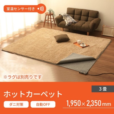 ホットカーペット 3畳 195×234cm HCM-T2420-H グレー アイリスオーヤマ