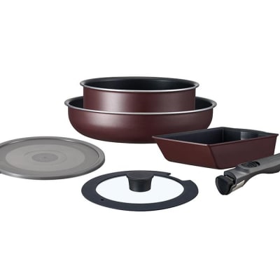 フライパン　セット　TERACOAT　6点セット　EHDC-T6Sワインレッド