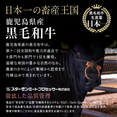 鹿児島県産黒毛和牛 赤身 もも スライス 600g×3P 計1.8kg