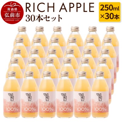 りんごジュース RICH APPLE 30本セット|24_gnk-013001