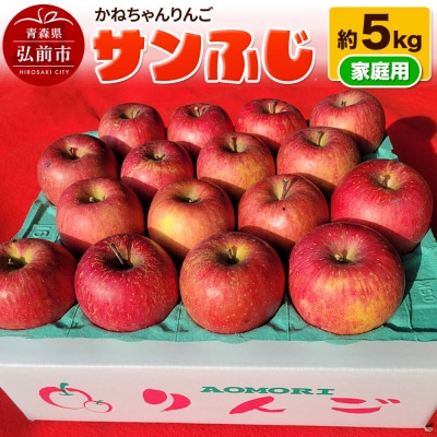 【26年12月発送】りんご サンふじ 約5kg 家庭用 かねちゃんりんご|24_kcr-020501