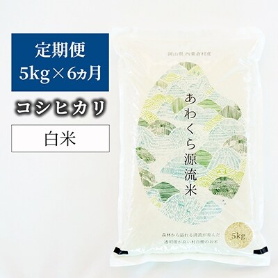 2022年3月発送開始『定期便』【令和3年産】あわくら源流米 コシヒカリ 白米5kg 全6回