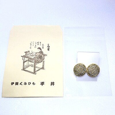 (組紐)イヤリング　丸張　金銀