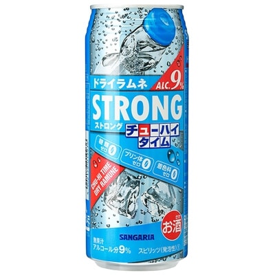 サンガリア　ストロングチューハイタイム　ゼロドライラムネ　490ml×24本