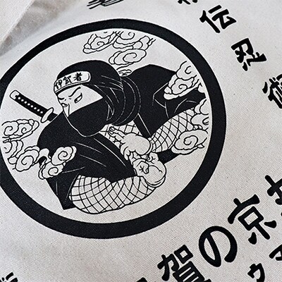 家紋忍者 トートバッグ【ナチュラル】