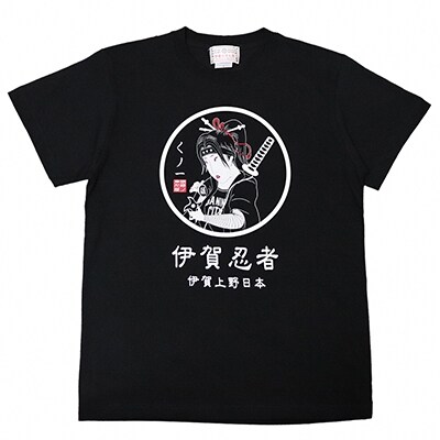 くのいち Tシャツ【ブラック・L】 