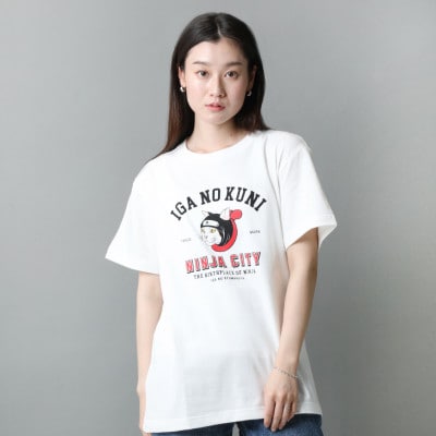 猫忍者Tシャツ ホワイト 男女兼用【XLサイズ】