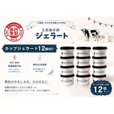 牛乳屋さんのジェラート カップ12個セット