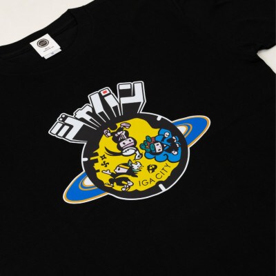 伊賀市 マンホールTシャツ 黒XL