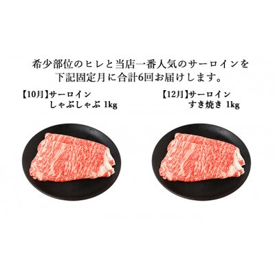 【発送月固定定期便】伊賀牛 A5ヒレサーロインA 総合計6.1kg全6回