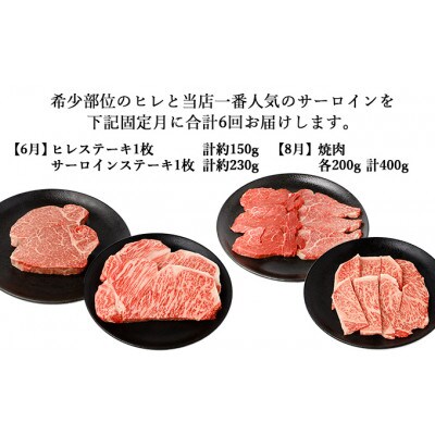 【発送月固定定期便】伊賀牛 A5ヒレサーロインC 総合計2.3kg全6回