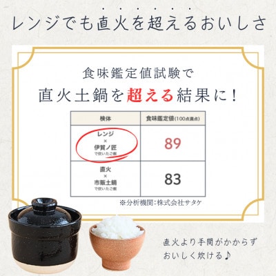 伊賀焼 レンジ炊飯土鍋　伊賀ノ匠　IG11