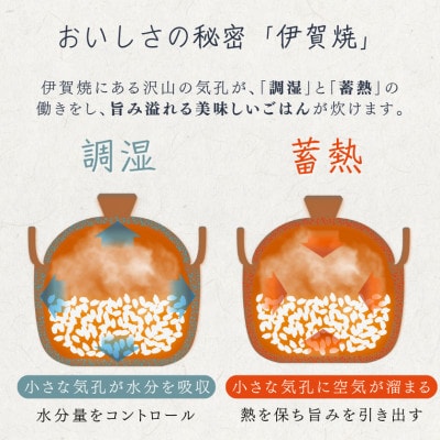 伊賀焼 レンジ炊飯土鍋　伊賀ノ匠　IG11
