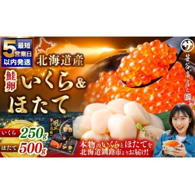 【2026年11月発送】 笹谷商店 北海道産 いくら醤油漬け250g&ほたて貝柱500g