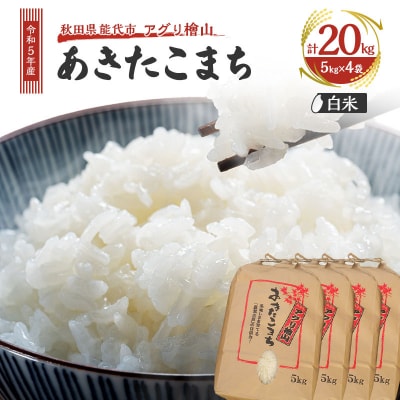 【白米】秋田県産 あきたこまち 20kg アグリ檜山[No.5335-0042]