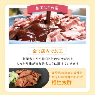 焼肉用豚肩ロース薄切り自家製味噌ダレ味付き(計3kg・250g×2×6回) C79005