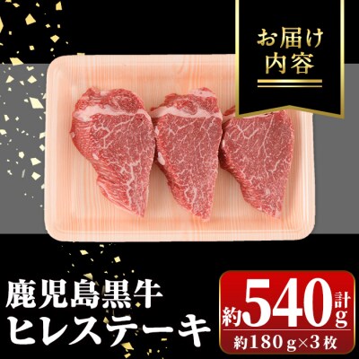 鹿児島県産黒毛和牛A5等級ヒレステーキ　B01019