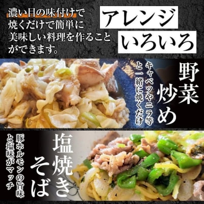  豚生ホルモン にんにく醤油味付 真空パック 小分け(約300g) 【肉のふくおか】　P79006 