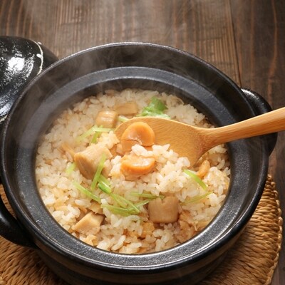 【無添加】 「紋別漁師食堂」北海道 帆立ほぐしめし4個　|北海道　グルメ　海鮮　炊き込みご飯