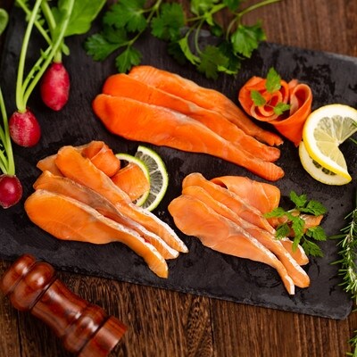 無添加天然・スモークサーモン三種食べくらべ(2セット)