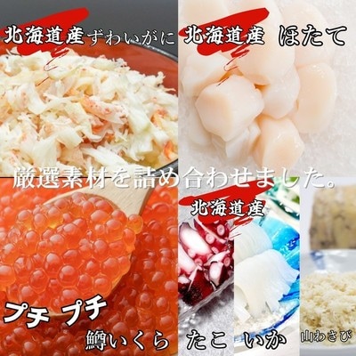 五色海鮮セット×2　化粧箱入り　|海鮮丼　かに　いくら　帆立