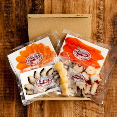 新・5種の魚介スモークセット(無添加)