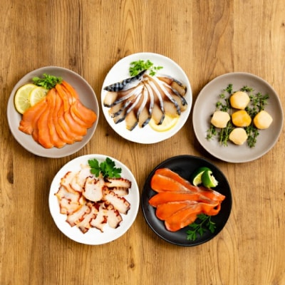 新・5種の魚介スモークセット(無添加)