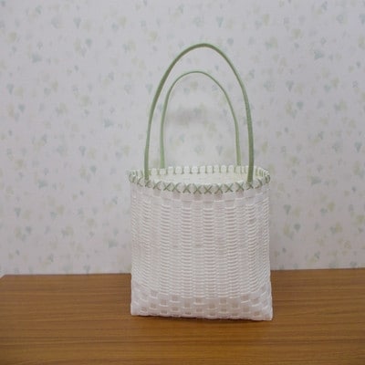 ショッピングバック3点セット(白系)