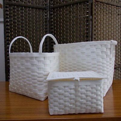 収納ボックス3点セット(白系)