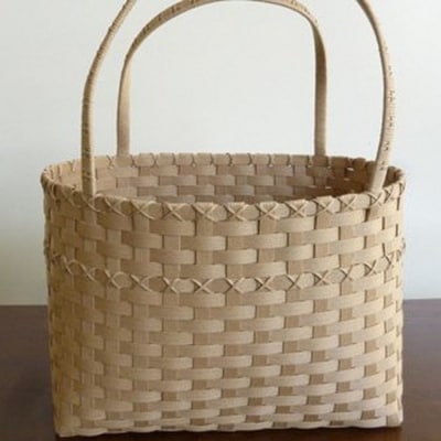 手づくりのカゴ3点セット(茶系)