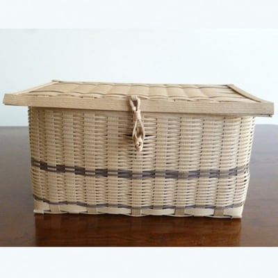 手づくりのカゴ3点セット(茶系)