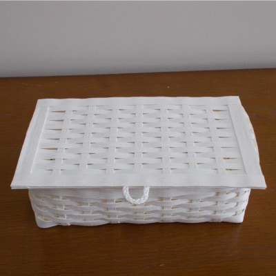 ランドリーボックス・マスクケース付(白)