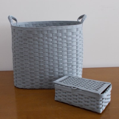 ランドリーボックス・マスクケース付(グレー)