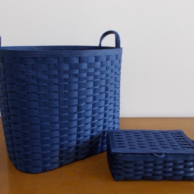 ランドリーボックス・マスクケース付(ネイビー)